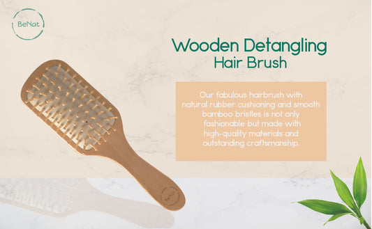 Wooden Detangling Hair Brush - Blinks Emporium