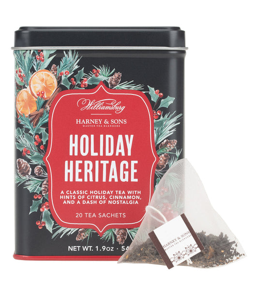 Williamsburg Holiday Heritage Tea, Tin of 20 Sachets - Blinks Emporium