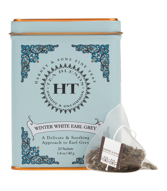 Winter White Earl Grey, HT Tin of 20 Sachets - Blinks Emporium