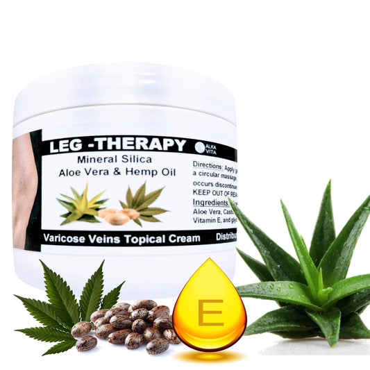 Varicose Vein Leg Therapy Relief Cream | Silica Hemp Seed Oil - Blinks Emporium