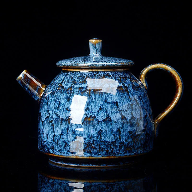 DecorBites™ Ceramic Kung Fu Tea Pot - Traditional Chinese Teaware, 300ML Great for Tea Brewing