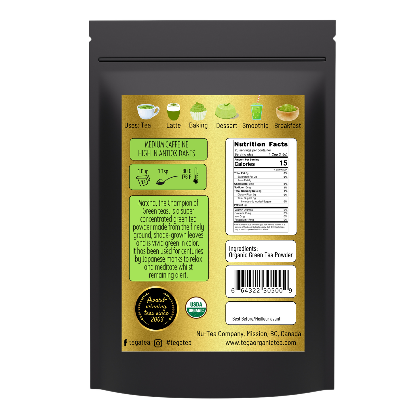 Matcha Green Tea Powder Japanese Organic 40g - Blinks Emporium