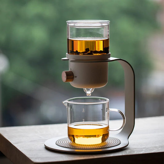 DecorBites™ Glass Kung Fu Tea Pot for Tea and Coffee Brewing