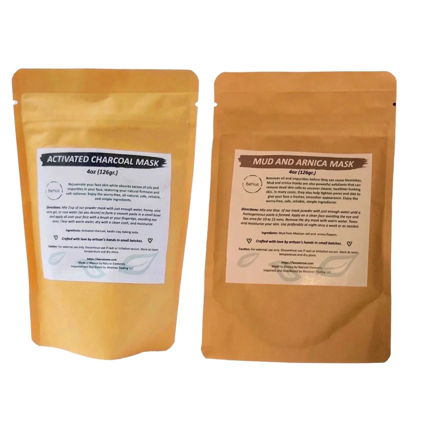 Activated Charcoal + Mud & Arnica Facial Masks Bundle - Blinks Emporium