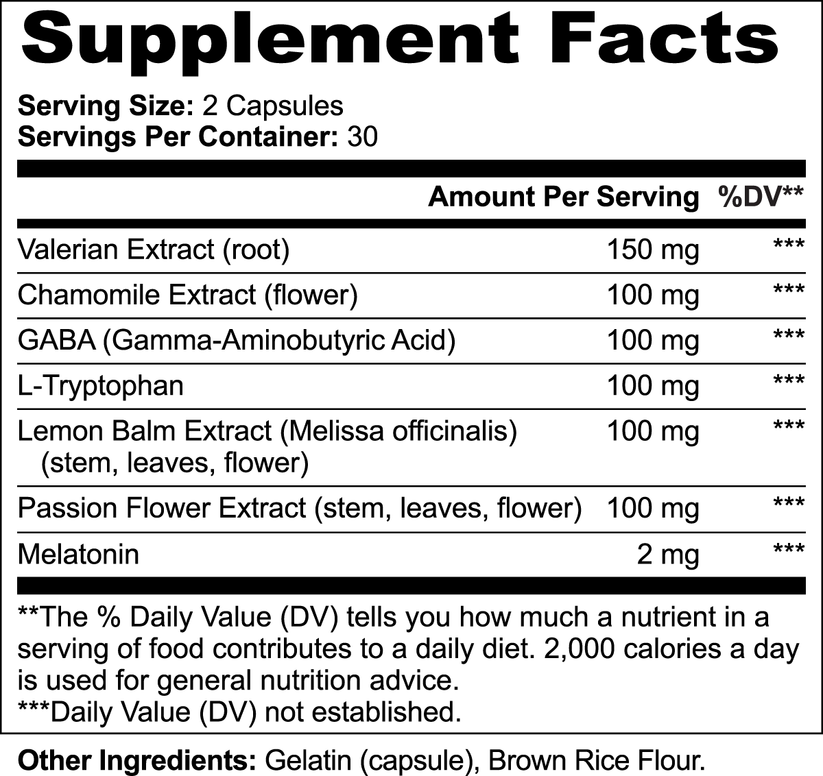 Natural Sleep Formula Supplement