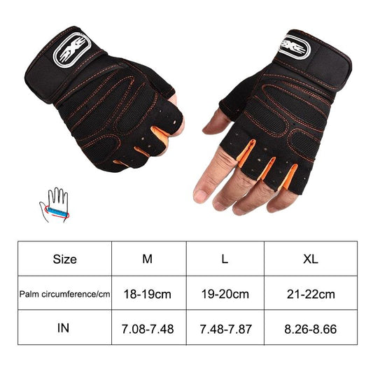 weightlifting Gloves Exercises Half Finger Lifting Gym Gloves Body Building Training gloves Sport Gym Fitness Gloves for Men Women - Blinks Emporium
