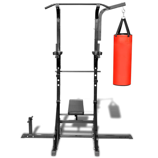 Power Tower with Sit-up Bench and Boxing Bag - Blinks Emporium