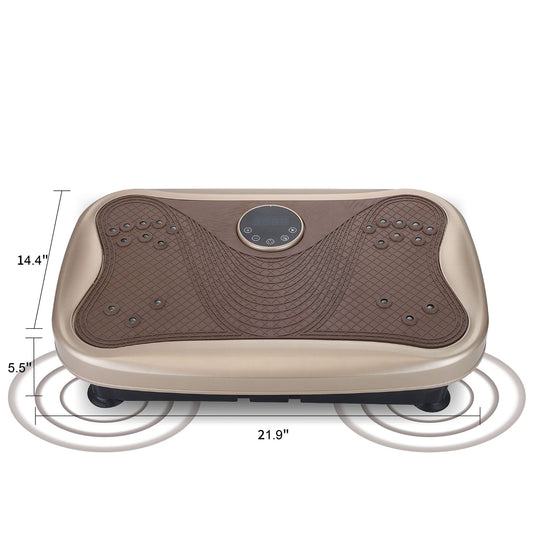 Vibration Plate Fitness Platform Whole Body Exercise Machine with 120 Speed Levels, Lymphatic Drainage, Fat Burning, and Weight Loss, Perfect for Women, Men, and Home Gym exercise - Blinks Emporium