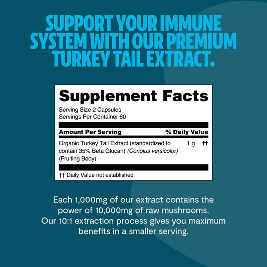 Turkey Tail Mushroom Extract Capsules - Blinks Emporium