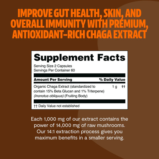 Chaga Mushroom Extract Capsules - Blinks Emporium