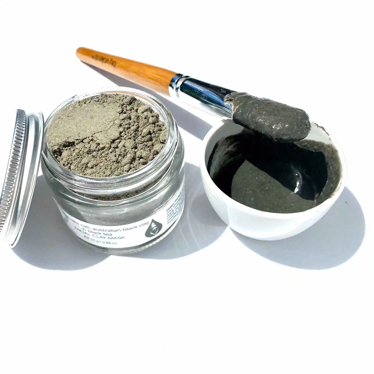 Hawaiian Sea Salt, Australian Black Clay & Black Tea Facial Clay Mask