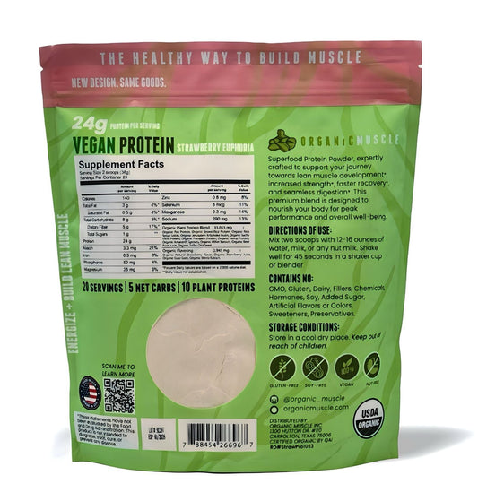 Organic Vegan Protein - Strawberry - Blinks Emporium