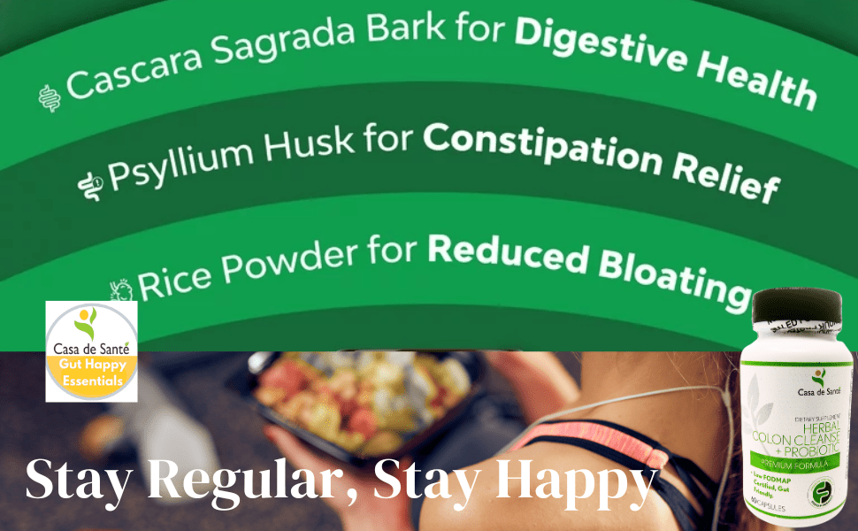 Low FODMAP Gentle Colon Cleanse + Probiotic - Herbal Detox for Sensitive Gut, Regularity Support