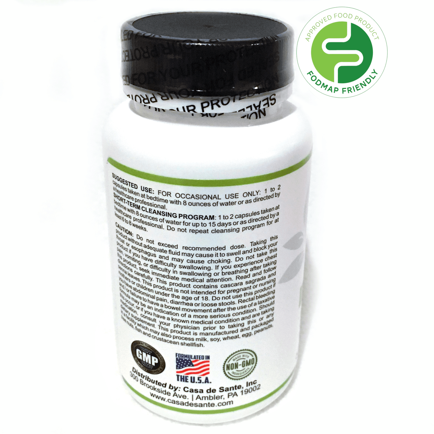 Low FODMAP Gentle Colon Cleanse + Probiotic - Herbal Detox for Sensitive Gut, Regularity Support