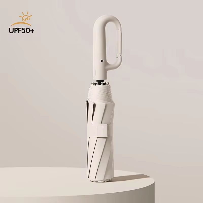 30-Bone Windproof 105CM Reinforced Automatic Folding Umbrella for Men with Large Buckle Handle, Wind and Water Resistant