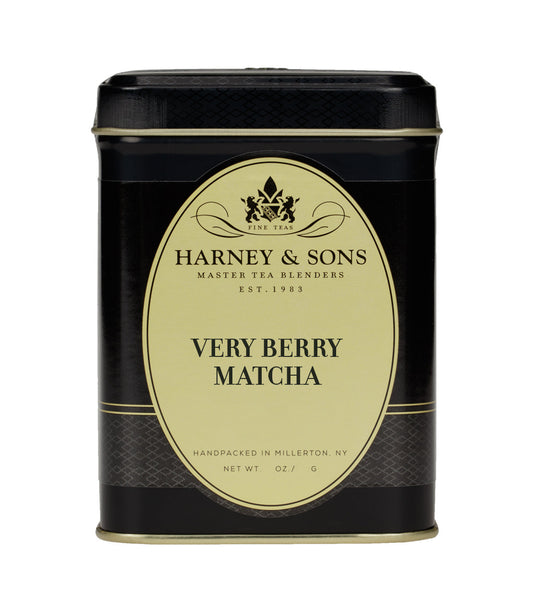 Harney & Sons Very Berry Matcha tea canister on a white background - blinks emporium