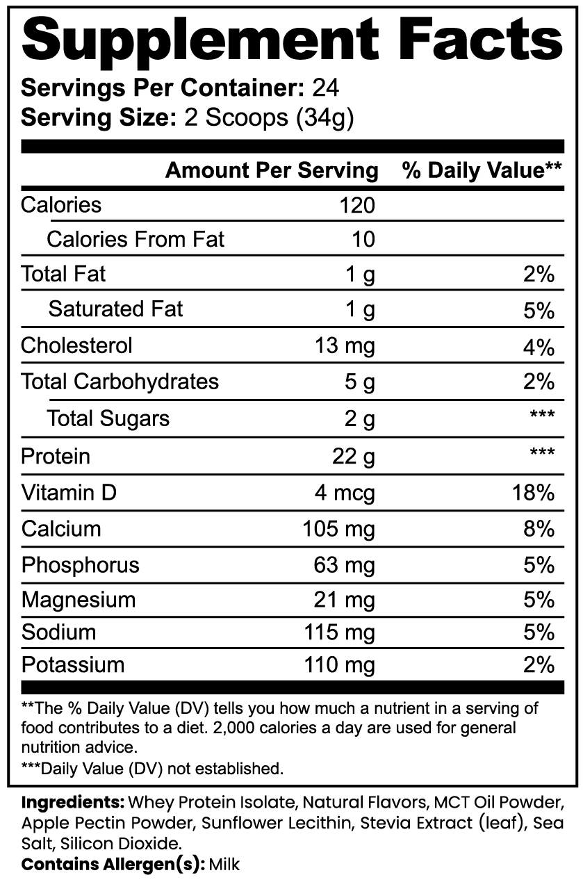 Vanilla Whey Protein Isolate