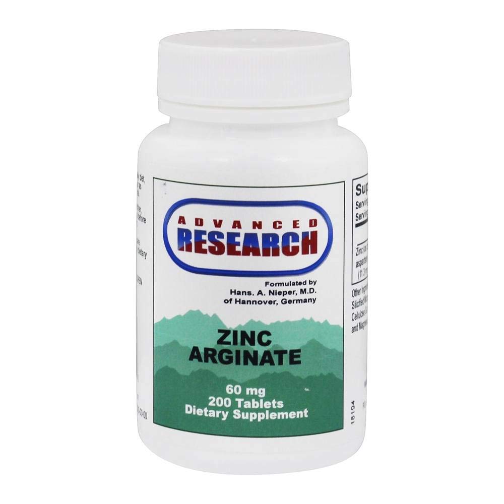 Advanced Research - Zinc Arginate 60 mg. - 200 Tablets