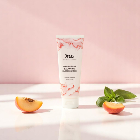 Peach & Basil Balancing Face Cleanser - Blinks Emporium