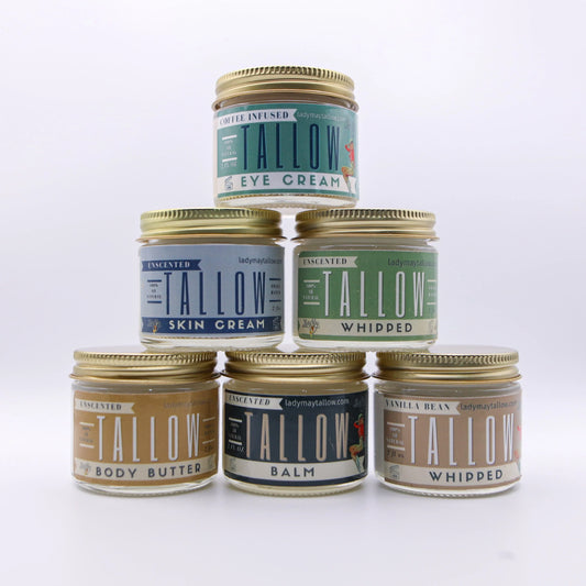 6 Pack Travel Tallow Set | Premium Quality All Natural Gift Box by The Lady May - Blinks Emporium