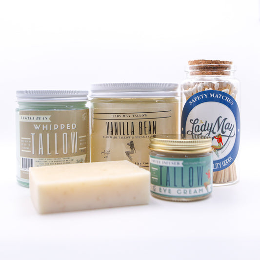 Vanilla Bean Luxury Gift Box | Tallow Skincare, Candle & Soap - Blinks Emporium