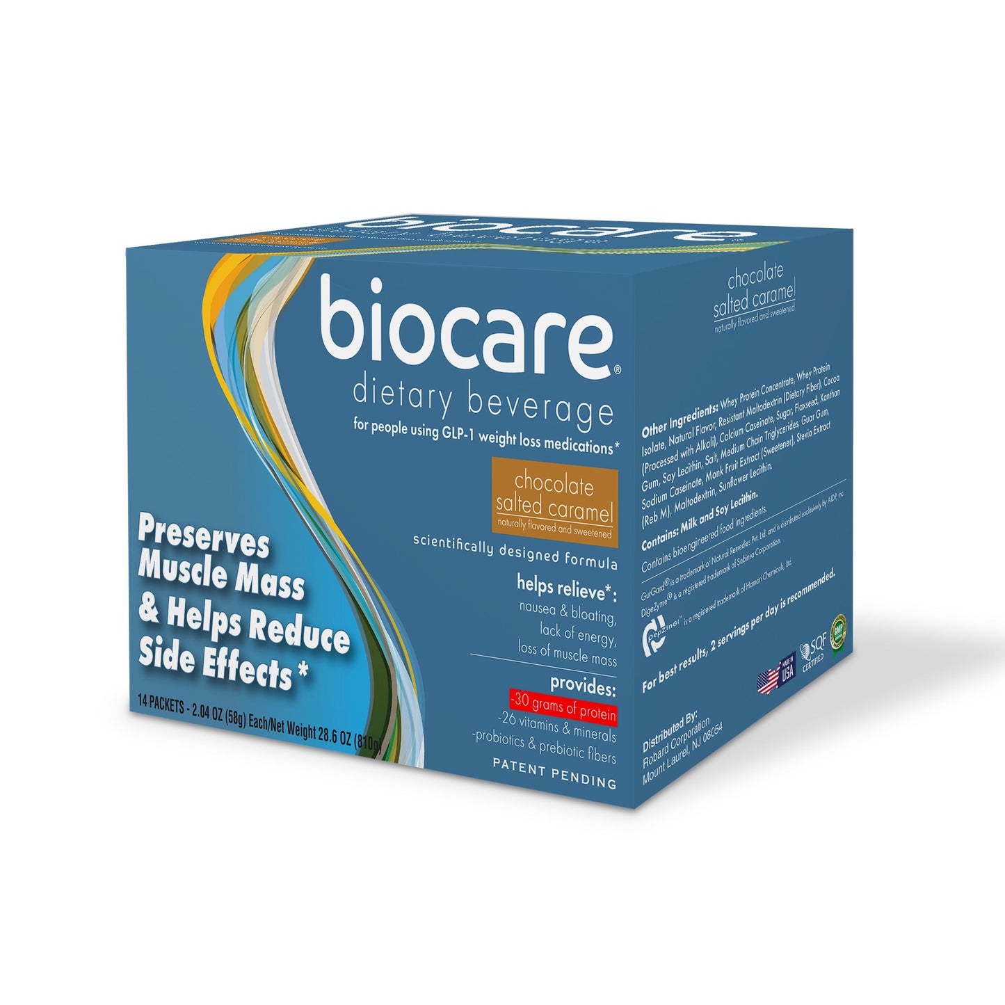30G Protein Chocolate Salted Caramel Biocare Dietary Beverage (14 Servings) - Blinks Emporium