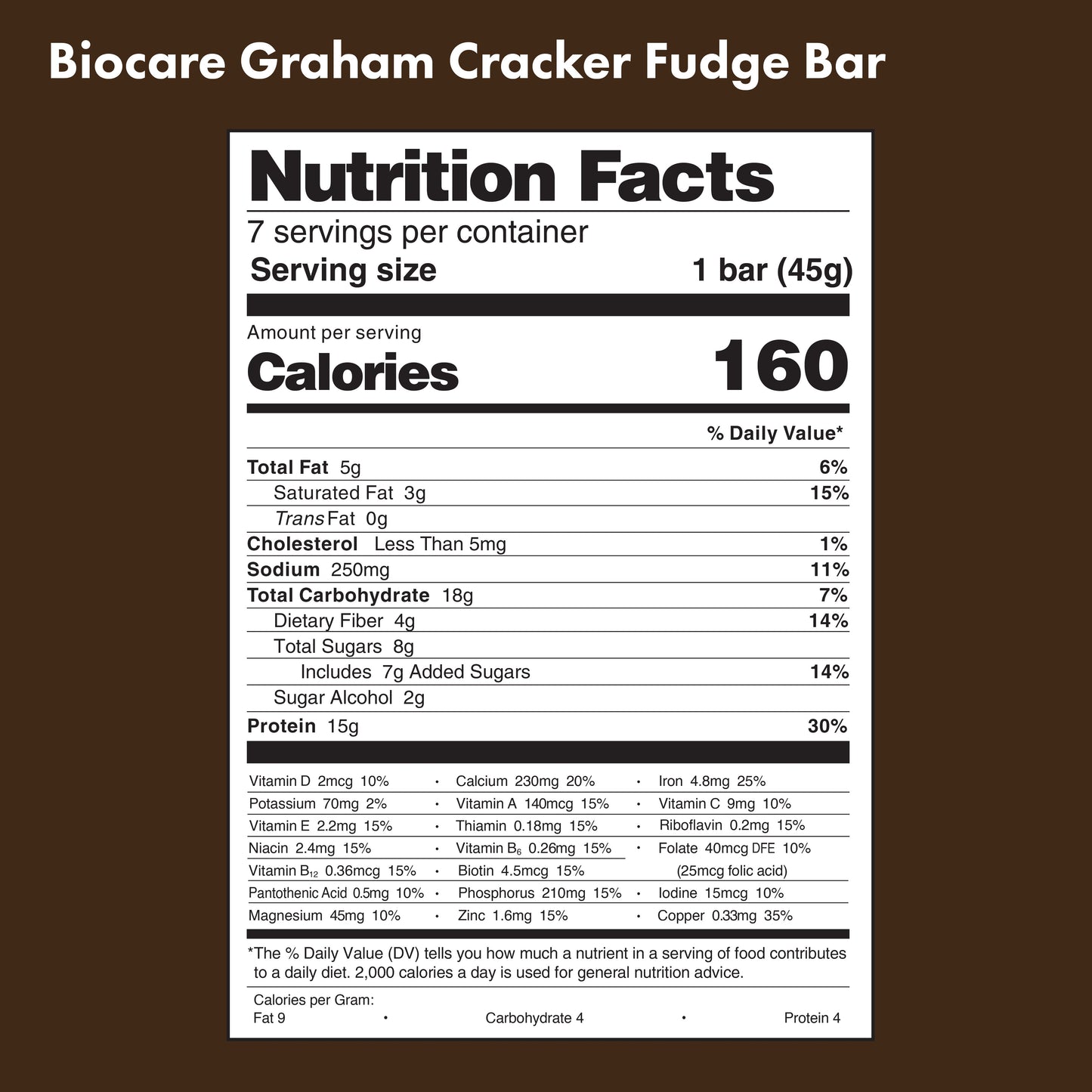 15G Protein Graham Cracker Fudge Bar - Blinks Emporium