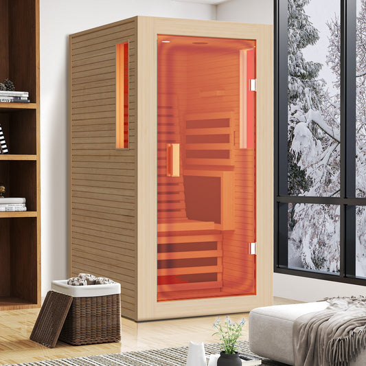 Infrared Sauna up to 4 Person with 10 Minute Warm-Up Heater Tube & Carbon Plate