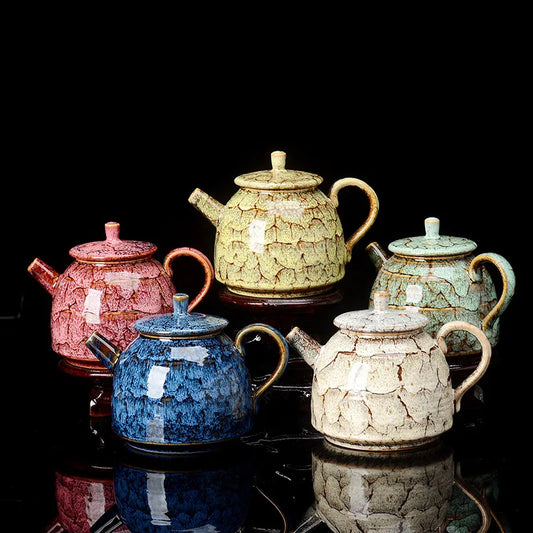DecorBites™ Ceramic Kung Fu Tea Pot - Traditional Chinese Teaware, 300ML Great for Tea Brewing