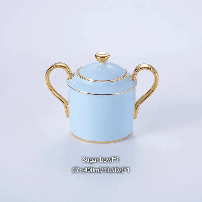 DecorBites™ Bone China Coffee Set Tea Luxury Porcelain Set with Teapot and Cups