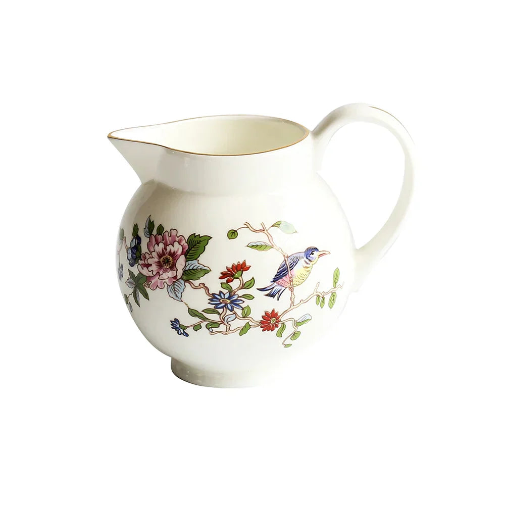 DecorBites™ Coffee & Tea Set: Cup, Saucer, Pot, Milk, Sugar, Plate, Tray, Teaware