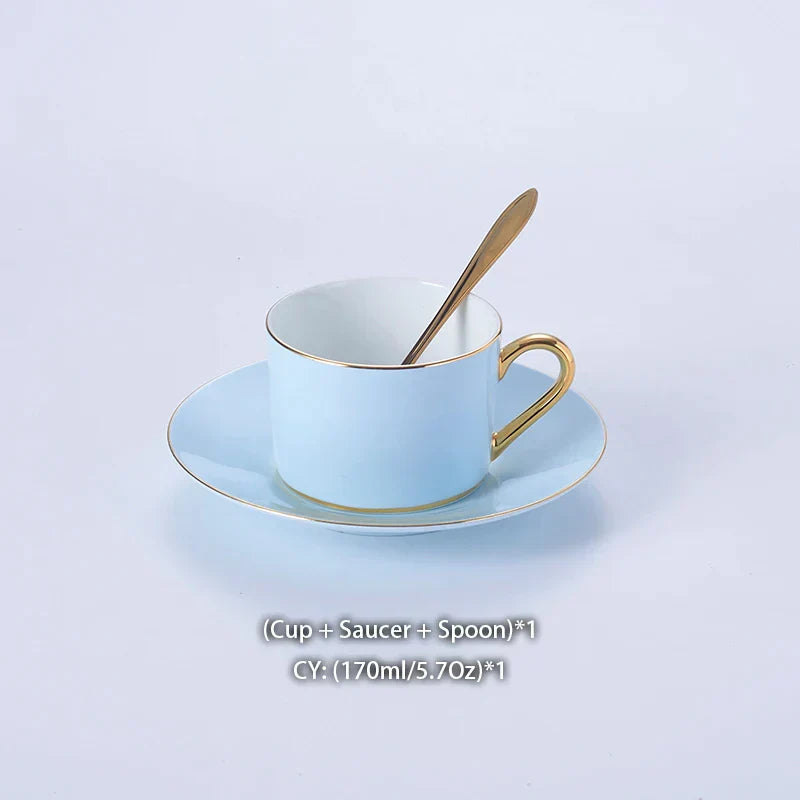 DecorBites™ Bone China Coffee Set Tea Luxury Porcelain Set with Teapot and Cups