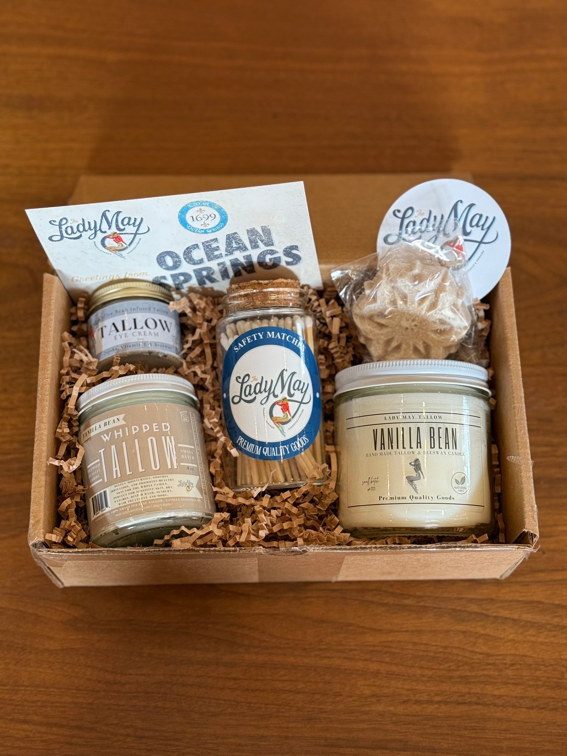 Vanilla Bean Luxury Gift Box | Tallow Skincare, Candle & Soap - Blinks Emporium