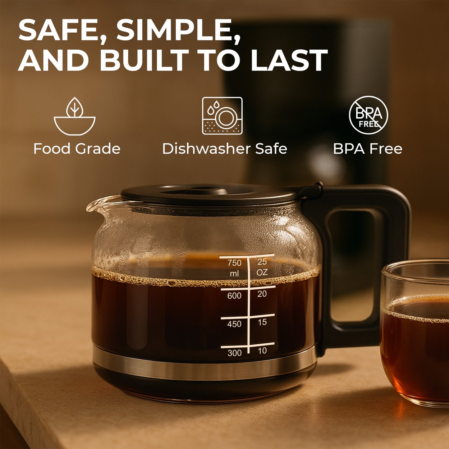 Universal Replacement Coffee Carafe (5-Cup), KFRC05