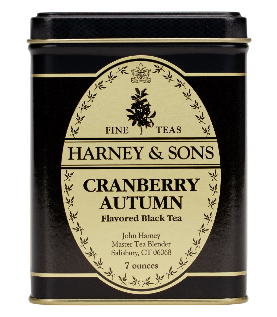 Harney & Sons Cranberry Autumn flavored black tea tin 7 ounces