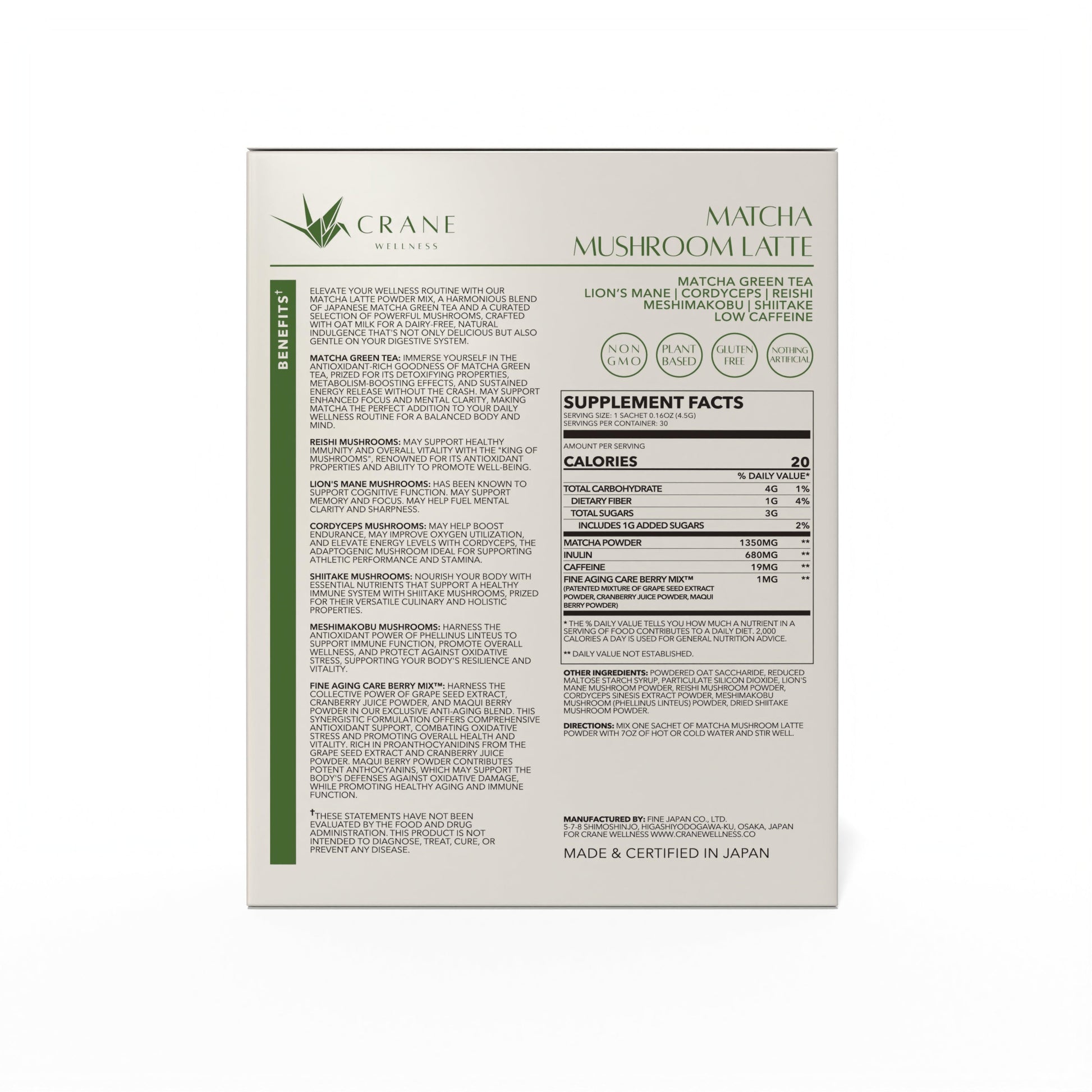 Matcha Mushroom Latte - Blinks Emporium