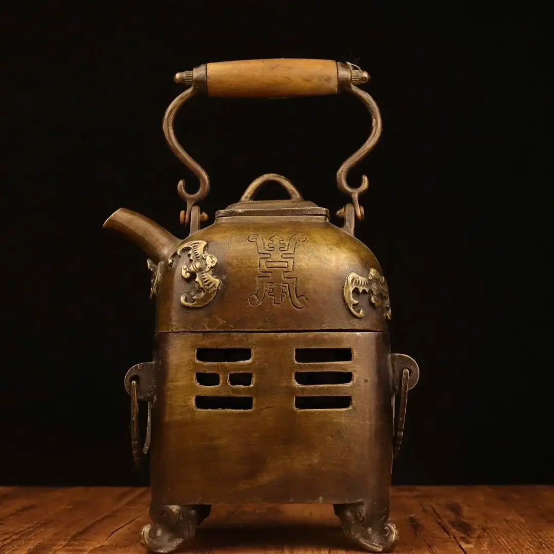 DecorBites™ Antique Collection: Charcoal Fire Stoves, Warm Wine Pots, Copper Teapots & Home Decor