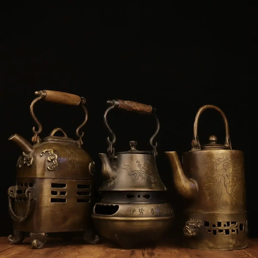 DecorBites™ Antique Collection: Charcoal Fire Stoves, Warm Wine Pots, Copper Teapots & Home Decor