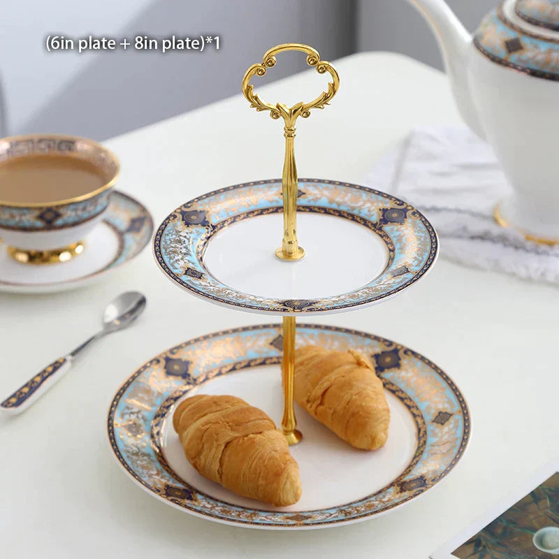 DecorBites™ Bone China Tea Set: Elegant European Ceramic Coffee Porcelain Teaware