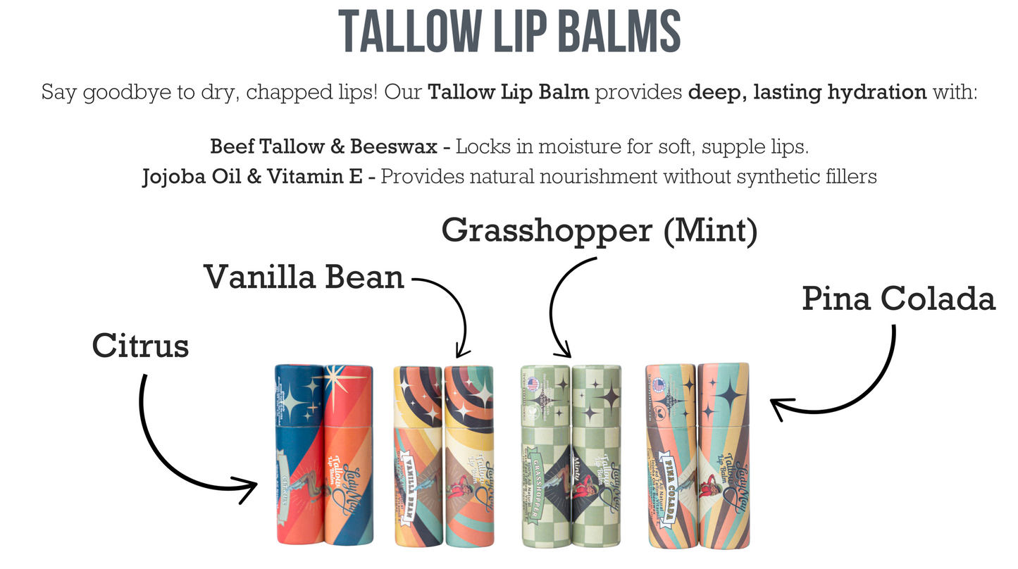 Tallow Lip Balm | Pure + Natural Hydration - Blinks Emporium