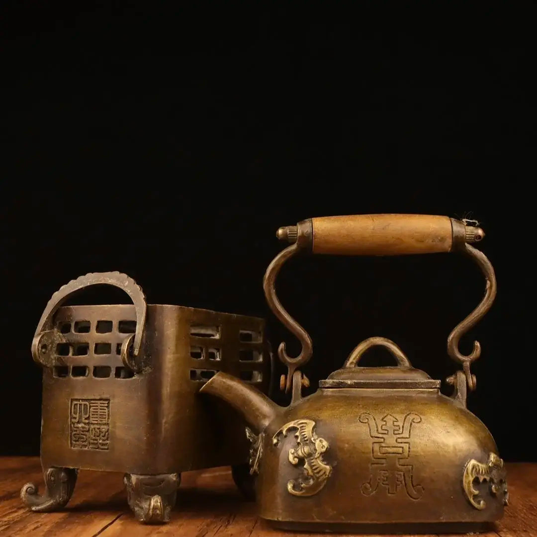 DecorBites™ Antique Collection: Charcoal Fire Stoves, Warm Wine Pots, Copper Teapots & Home Decor