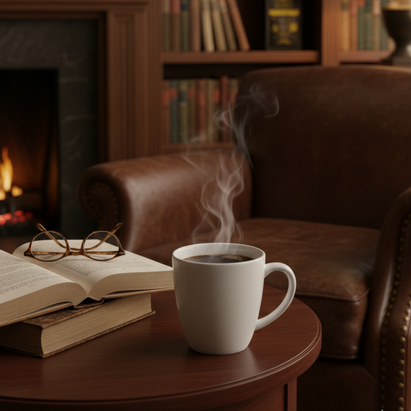 Relaxing with Aged Highland Cask coffee - blinks emporium