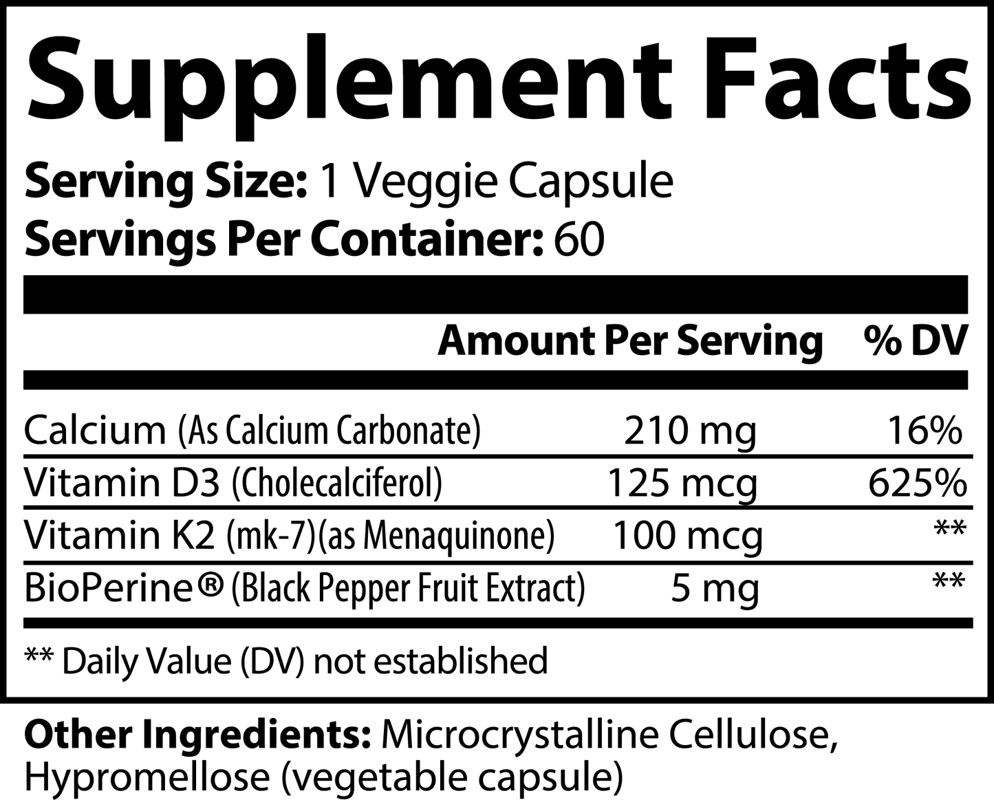 Bone and Heart Supplement - 60 Capsules