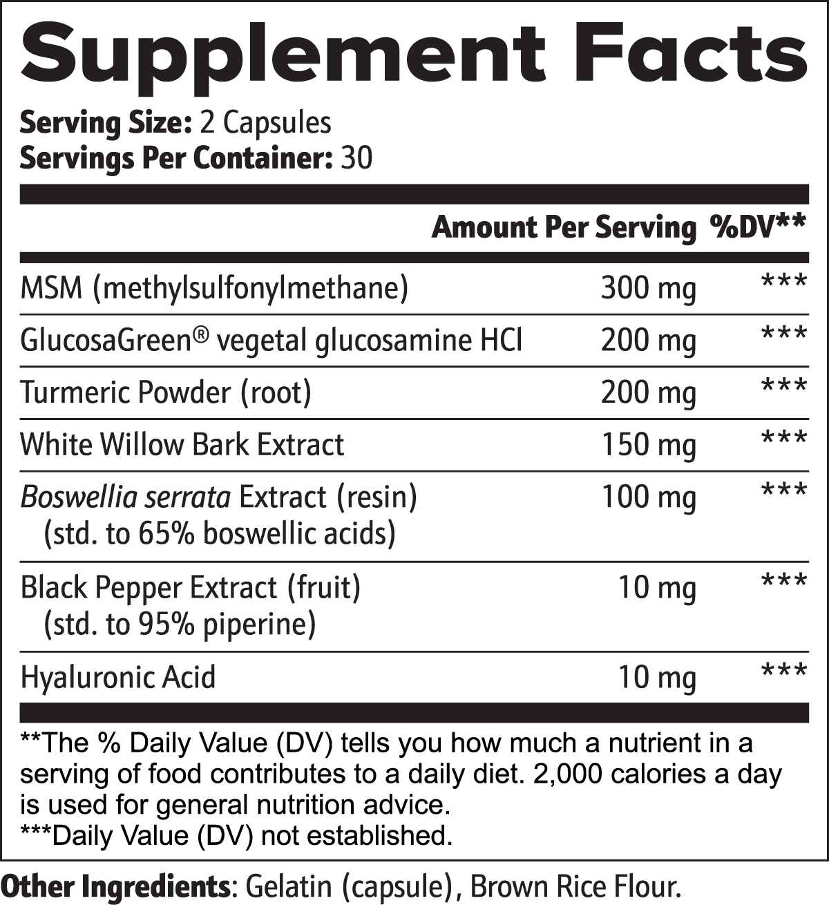 Natural Joint Health Supplement