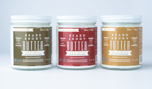 Tallow Man Beard + Body Butter Trio - Blinks Emporium