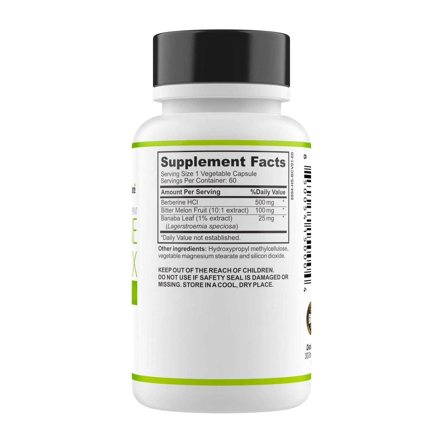 Berberine Complex - Berberine 1000mg Per Serving Plus Bitter Melon & Banaba Leaf Extract, Non-GMO Vegan, AMPK Metabolic Activator (Bitter Melon) - 60 Caps