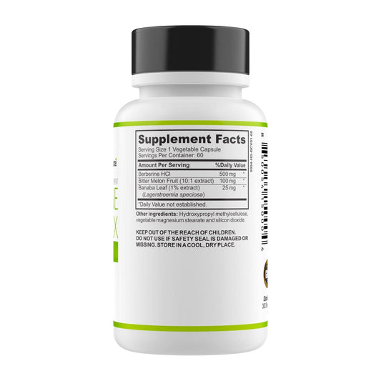 Berberine Complex - Berberine 1000mg Per Serving Plus Bitter Melon & Banaba Leaf Extract, Non-GMO Vegan, AMPK Metabolic Activator (Bitter Melon) - 60 Caps