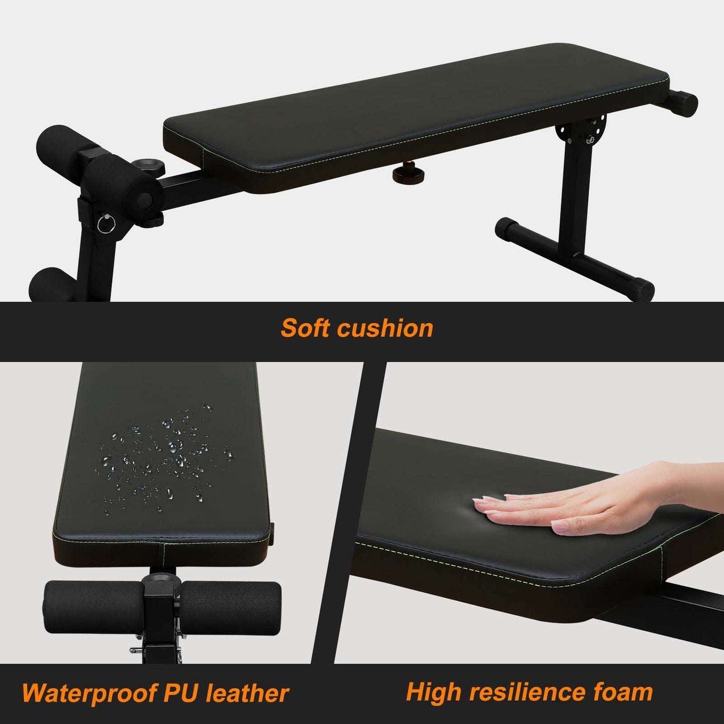 Power Tower Dip Station with Bench Pull Up Tower Bar Stand Adjustable Height Heavy Duty Multi-Function Fitness Training Equipment for Home Office Gym
