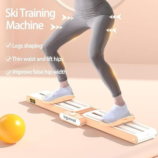 Ski Machine Pelvic Floor Muscle exercise Trainer, Indoor Home Ski Machine, Steel Slide Ski Machine, Double Bearing Pulley, No Shaking, Silent Exercise