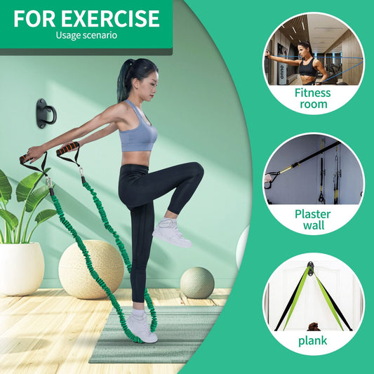 Heavy-Duty Wall Anchor Resistance Bands for Safe Home Gym Training